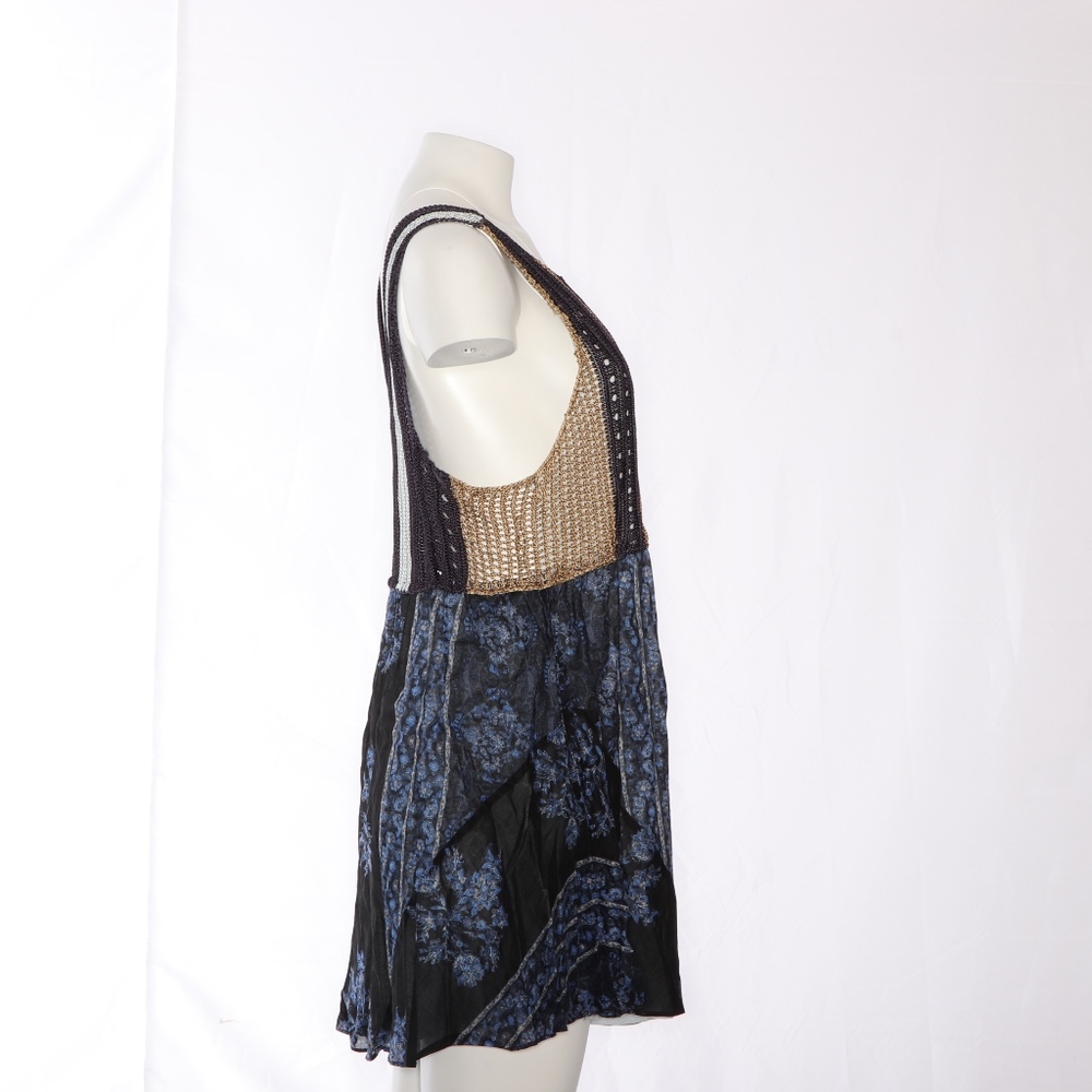 Free People Blue Katies Mini Dress M